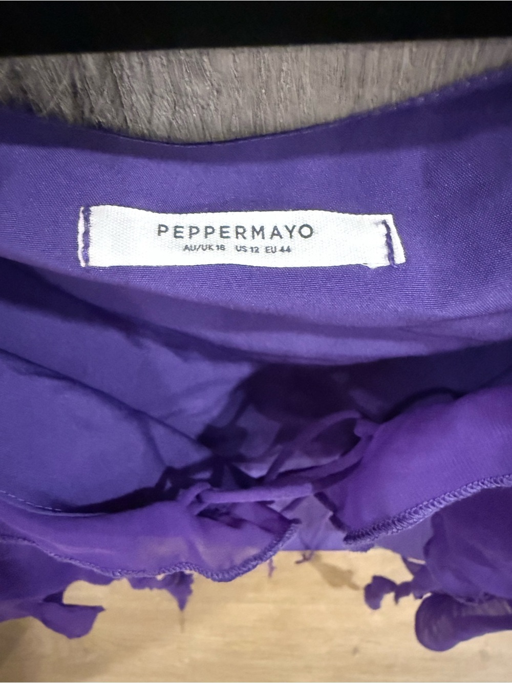 Peppermayo Violet Ruffle Tie-Front Sheer Blouse & skirt - Picture 4 of 12